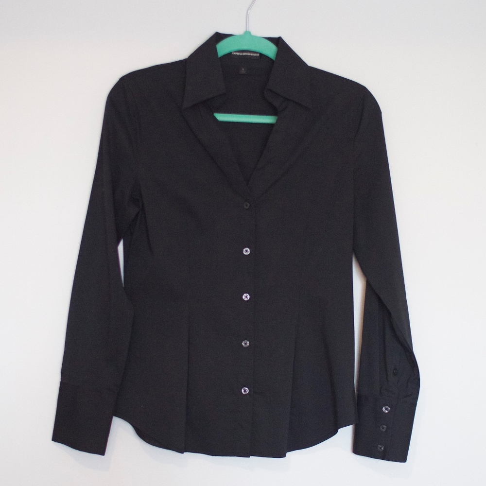 Express Black Button Down Shirt